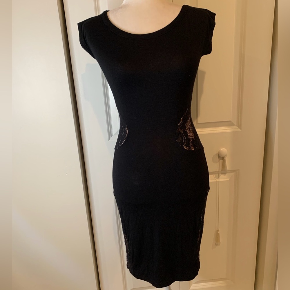 Betsy Johnson Lace Overlay Bodycon Dress